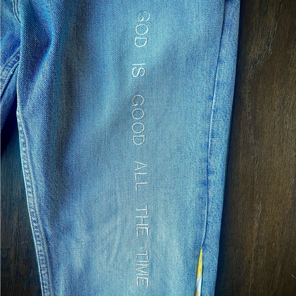 REMADE “GOD IS GOOD ALL THE TIME”Festival Jeans
